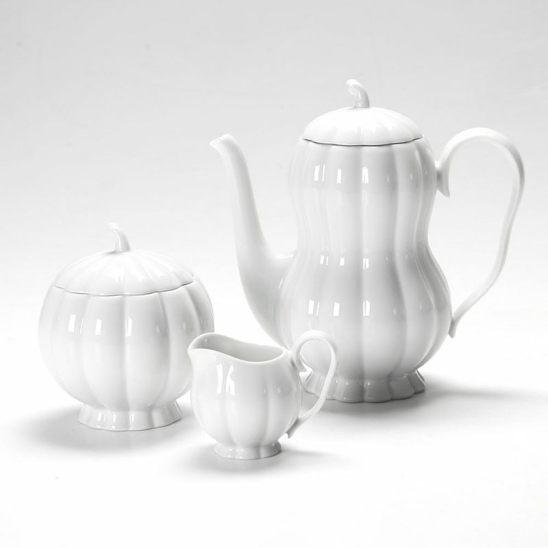 アウガルテン（AUGARTEN） メロン ホワイト モカポット3点セット