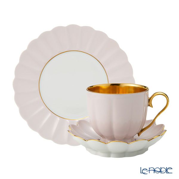 アウガルテン（AUGARTEN） メロン ライトピンク＆ゴールド（6925CR） トリオセット コーヒー