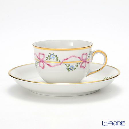 アウガルテン（AUGARTEN） ビーダーマイヤー リボン（6793） モカカップ＆ソーサー 80ml ペア（001）