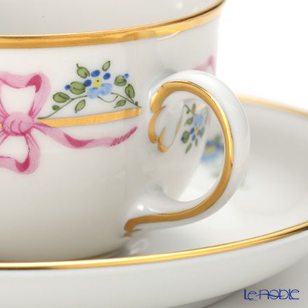 アウガルテン（AUGARTEN） ビーダーマイヤー リボン（6793） モカカップ＆ソーサー 80ml ペア（001）