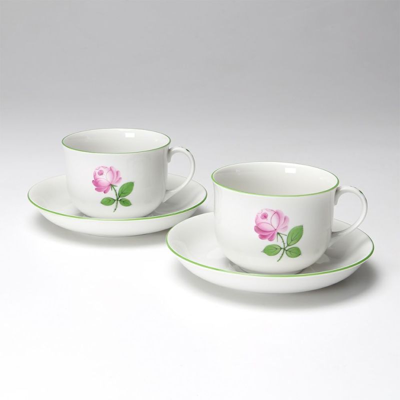 アウガルテン（AUGARTEN） ウィンナーローズ（5089） コーヒーカップ＆ソーサー 200ml ペア（001）