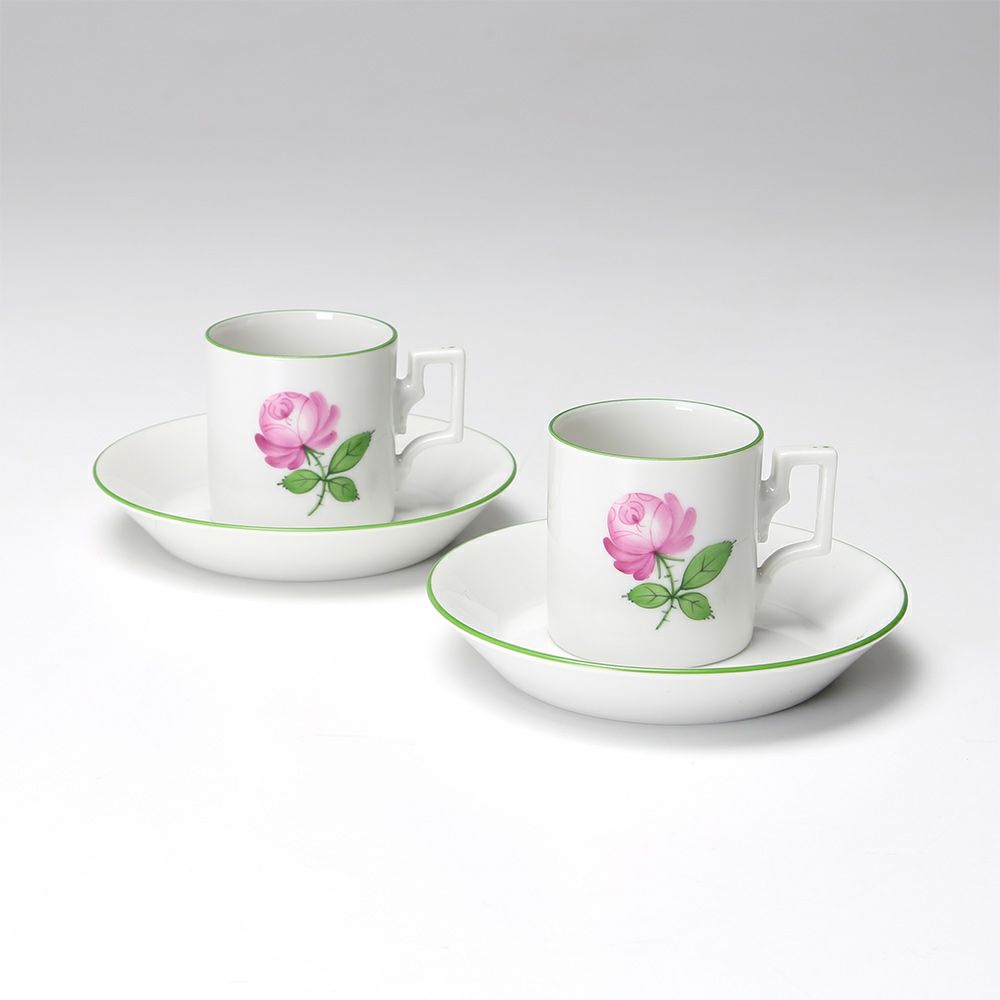 アウガルテン（AUGARTEN） ウィンナーローズ（5089） モカカップ＆ソーサー ハプスブルク ペア（059）