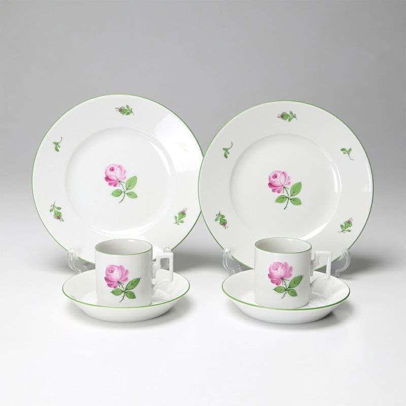 アウガルテン（AUGARTEN） ウィンナーローズ（5089） トリオセット（モカ ハプスブルク） ペア