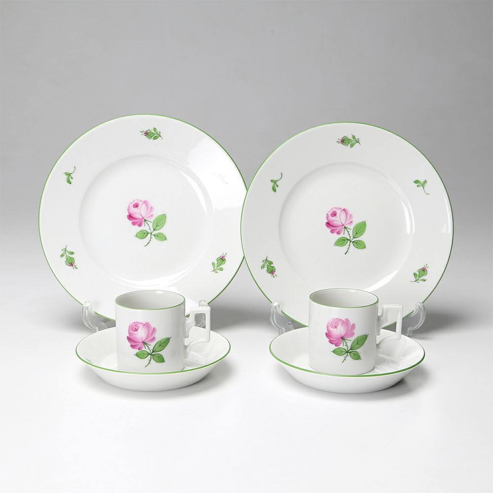 アウガルテン（AUGARTEN） ウィンナーローズ（5089） トリオセット（モカ ハプスブルク） ペア