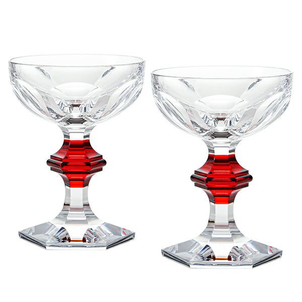 バカラ（Baccarat） アルクール 2-814-393（2-814-393） シャンパンクープ レッドボタン（ラッカージュ仕上げ） ペア
