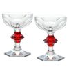 バカラ（Baccarat） アルクール 2-814-393（2-814-393） シャンパンクープ レッドボタン（ラッカージュ仕上げ） ペア