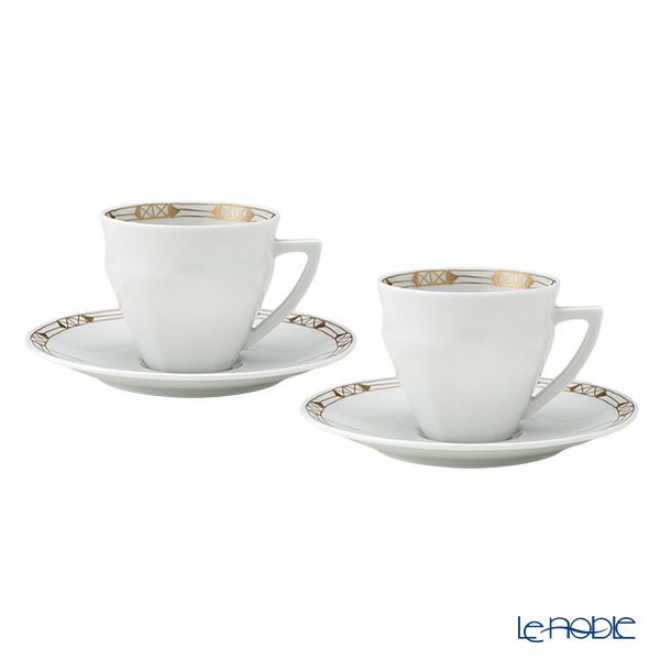 バカラ（Baccarat）ポーセリンコレクション タリランド 2-817-030 コーヒーカップ＆ソーサー ゴールド ペア ※磁器製※