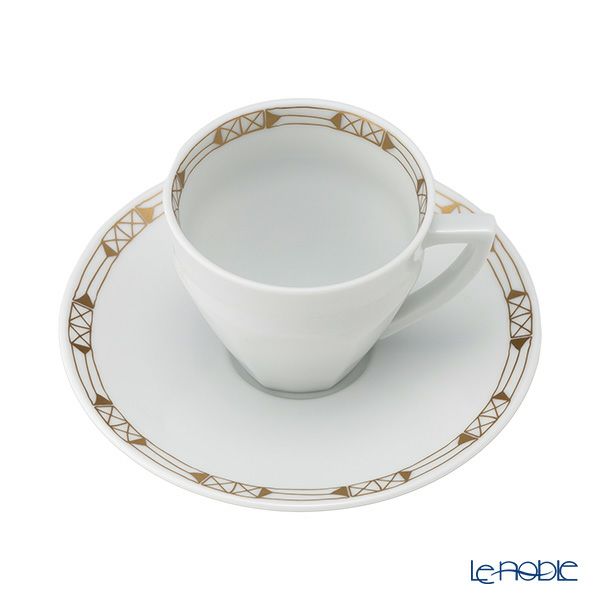 バカラ（Baccarat）ポーセリンコレクション タリランド 2-817-030 コーヒーカップ＆ソーサー ゴールド ペア ※磁器製※
