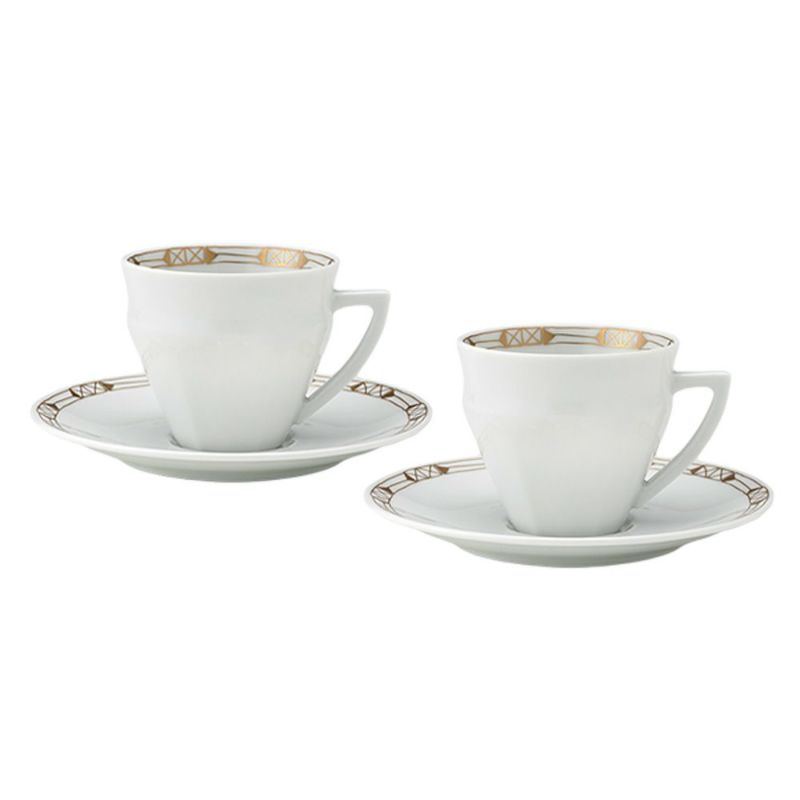 バカラ（Baccarat）ポーセリンコレクション タリランド 2-817-030 コーヒーカップ＆ソーサー ゴールド ペア ※磁器製※