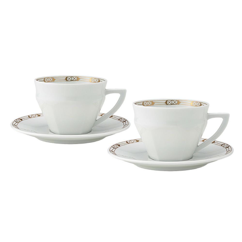 バカラ（Baccarat）ポーセリンコレクション タリランド 2-817-031 ティーカップ＆ソーサー ゴールド ペア※磁器製※