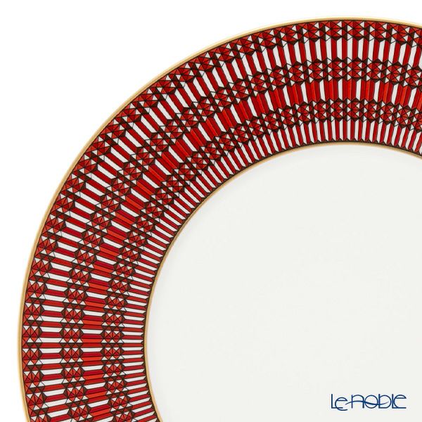 バカラ（Baccarat）ポーセリンコレクション アルカディア 2-817-037 プレート 27cm レッド ペア※磁器製※