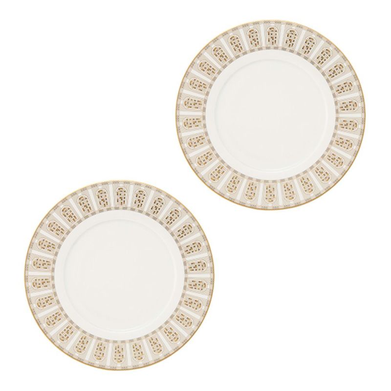 バカラ（Baccarat）ポーセリンコレクション アルカディア 2-817-041 プレート 21cm ゴールド ペア ※磁器製※