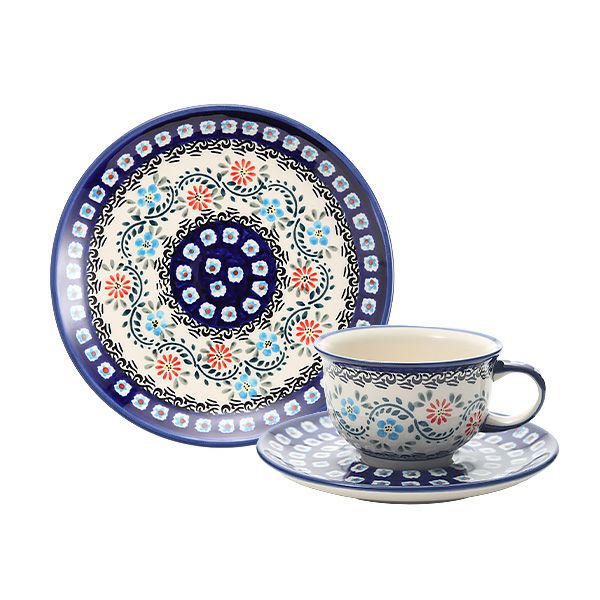 ポーリッシュポタリー（ポーランド陶器） ボレスワヴィエツ トリオセット ティー A-1145A