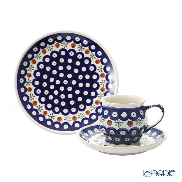 ポーリッシュポタリー（ポーランド陶器） ボレスワヴィエツ トリオセット コーヒー D-41