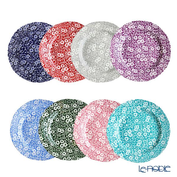 バーレイ 限定キャリコ柄 プレート 21.5cm 8色セット