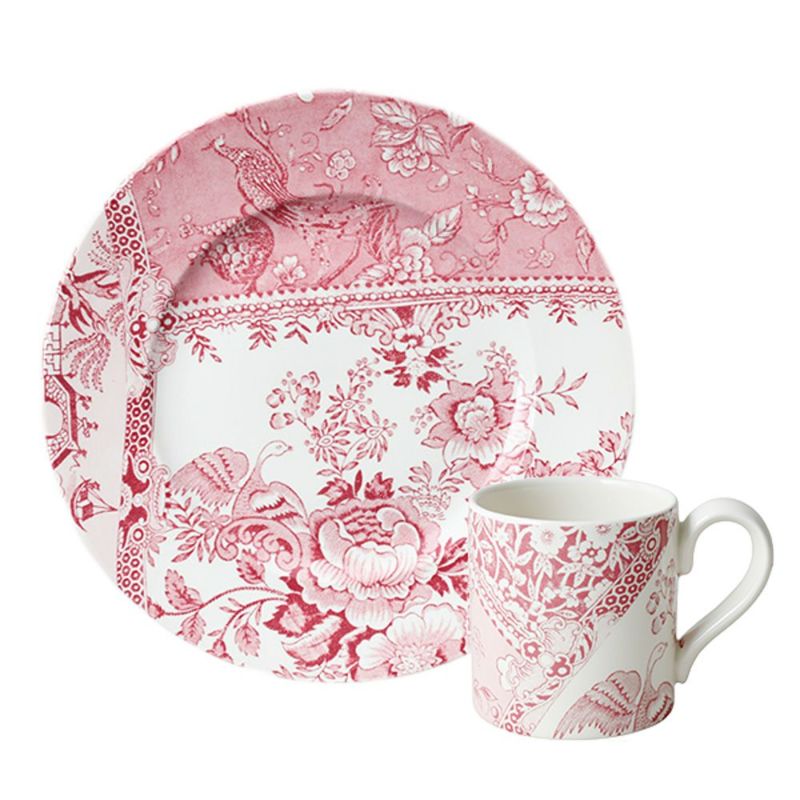 バーレイ エングレイバーズ 2点セット プレート 22cm ＆ マグカップ ピンク