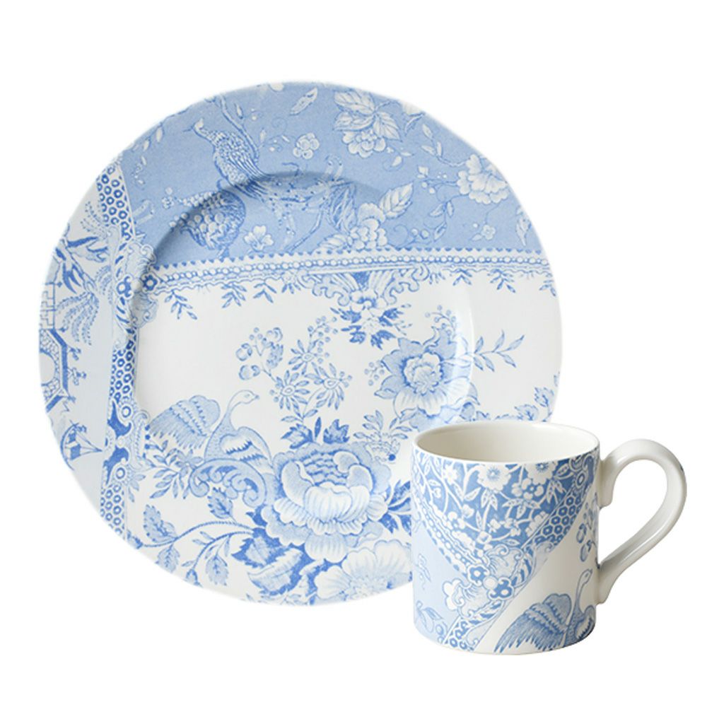 バーレイ エングレイバーズ 2点セット プレート 22cm ＆ マグカップ ブルー