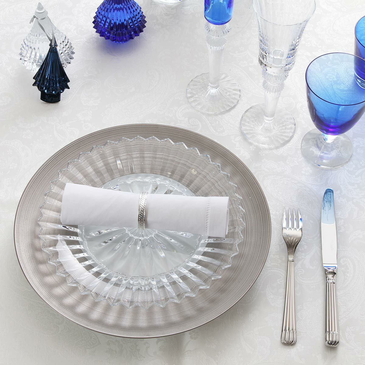 クリストフル オシリス 2434 テーブル3点セット ステンレス製