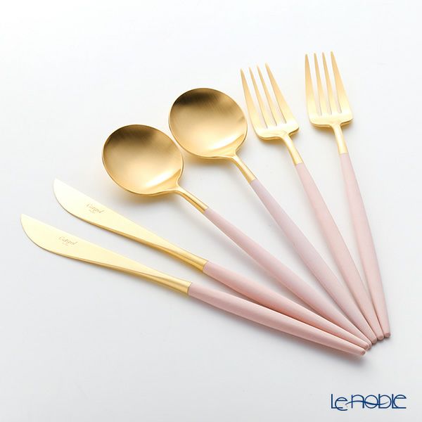 クチポール ゴア GOA ピンク／ゴールド テーブル6点セット マット仕上げ 【ブランドボックス付】