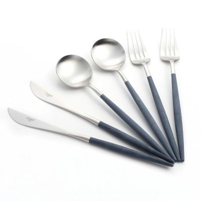 クチポール ゴア GOA ブルー／シルバー テーブル6点セット マット