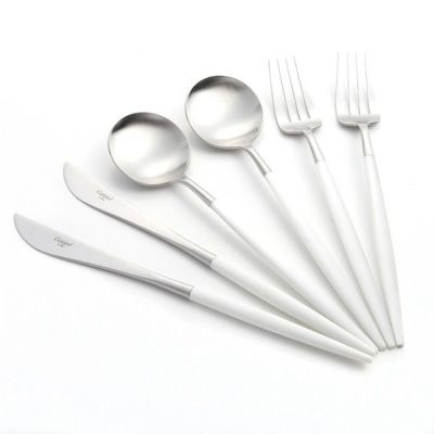 クチポール ゴア GOA ホワイト／シルバー テーブル6点セット マット