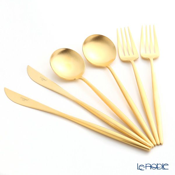 クチポール ムーン MOON MATT GOLD ゴールド テーブル6点セット マット仕上げ 【ブランドボックス付】