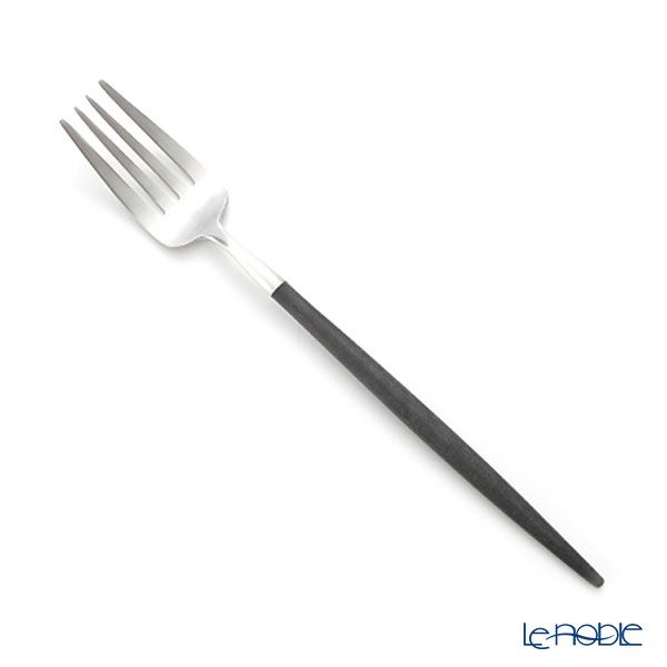 クチポール ゴア GOA ブラック／シルバー デザートスプーン＆デザートフォーク＆デザートナイフ 3点セット マット仕上げ【ロゴ入リネン袋付】