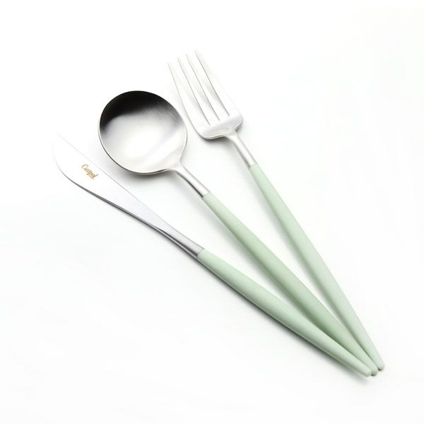 クチポール ゴア GOA セラドン／シルバー テーブル3点セット マット仕上げ 【ブランドボックス付】