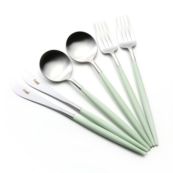 クチポール ゴア GOA セラドン／シルバー テーブル6点セット マット仕上げ 【ブランドボックス付】