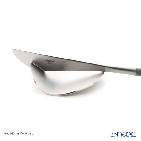 クチポール ゴア GOA ブラック／シルバー マット仕上げ テーブルスプーン＆フォーク＆ナイフ＆カトラリーレスト 8点セット【ブランドボックス付】