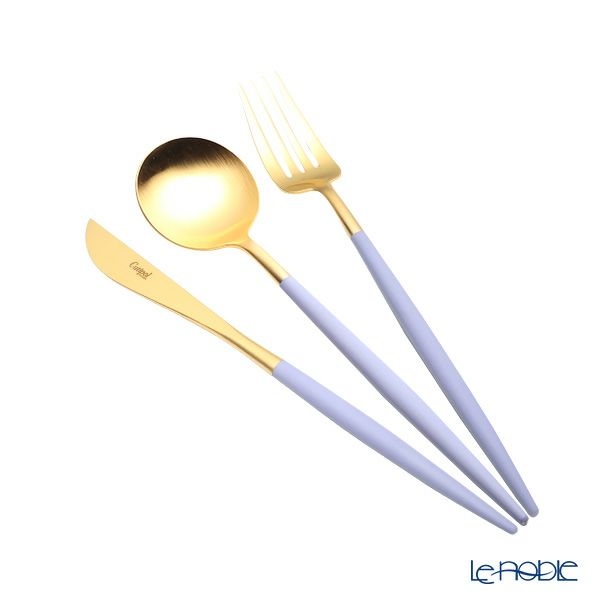 クチポール ゴア GOA バイオレット／ゴールド テーブル3点セット マット仕上げ 【ブランドボックス付】