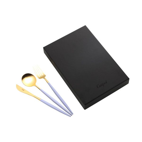 クチポール ゴア GOA バイオレット／ゴールド テーブル3点セット マット仕上げ 【ブランドボックス付】