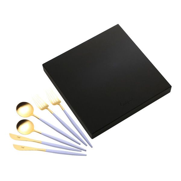 クチポール ゴア GOA バイオレット／ゴールド テーブル6点セット マット仕上げ 【ブランドボックス付】