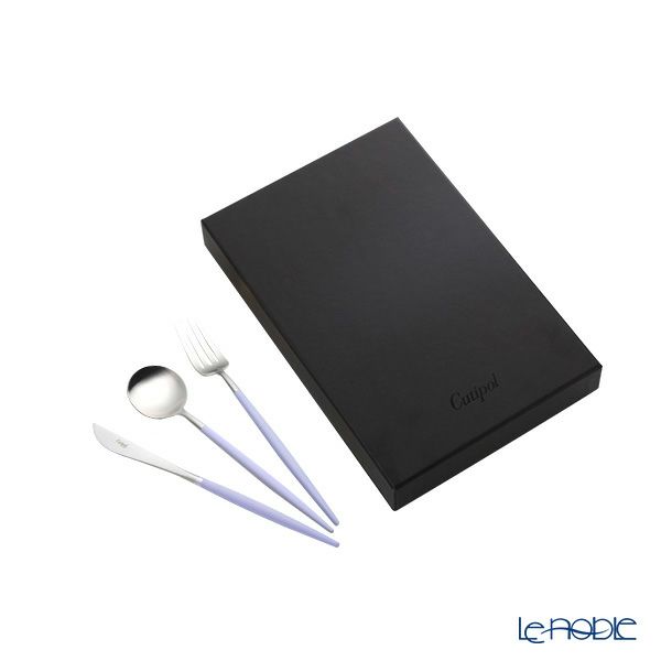 クチポール ゴア GOA バイオレット／シルバー デザート3点セット マット仕上げ 【ブランドボックス付】