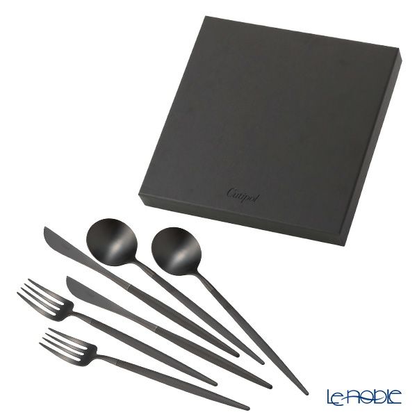 クチポール ゴア GOA ブラック／ブラック デザート6点セット マット仕上げ 【ブランドボックス付】