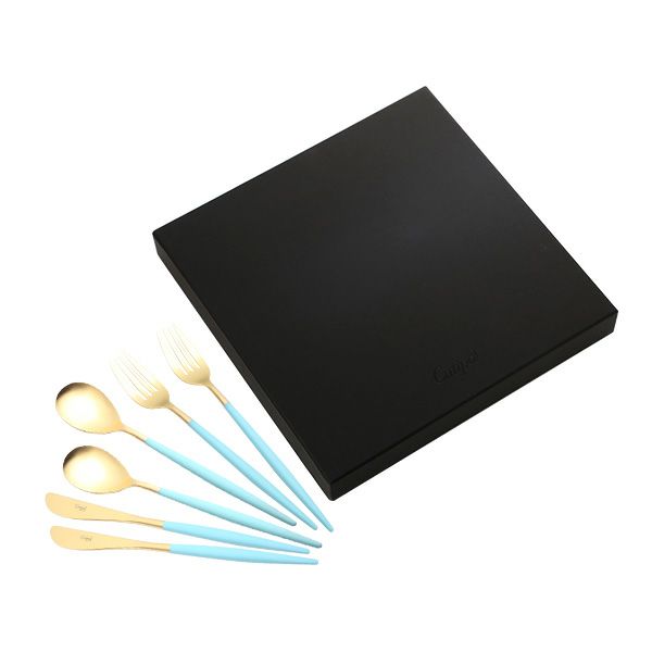 クチポール ミオ MIO ターコイズ／ゴールド テーブル6点セット マット仕上げ 【ブランドボックス付】