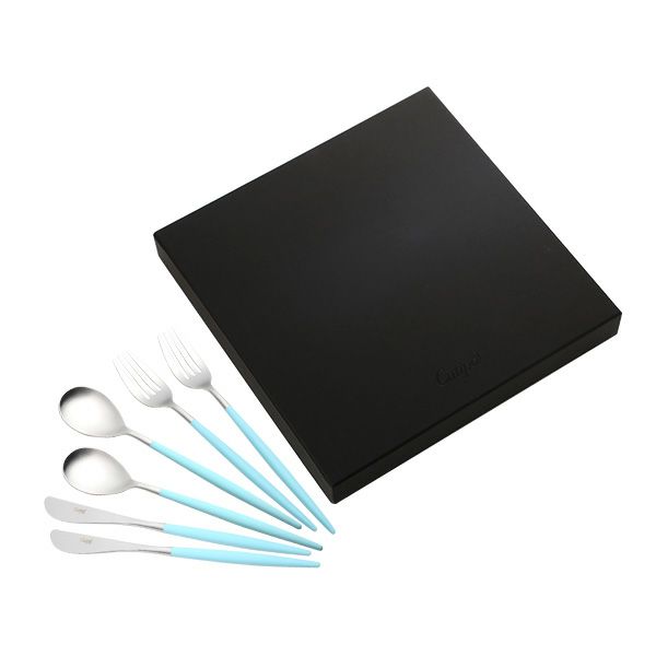 クチポール ミオ MIO ターコイズ／シルバー テーブル6点セット マット仕上げ 【ブランドボックス付】