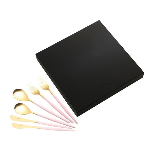 クチポール ミオ MIO ピンク／ゴールド テーブル6点セット マット仕上げ 【ブランドボックス付】