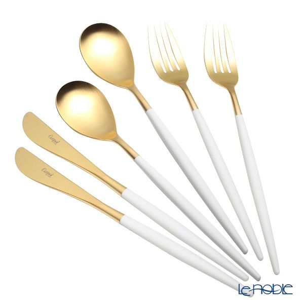 クチポール ミオ MIO ホワイト／ゴールド テーブル6点セット マット仕上げ 【ブランドボックス付】