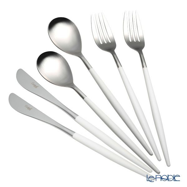 クチポール ミオ MIO ホワイト／シルバー テーブル6点セット マット仕上げ 【ブランドボックス付】