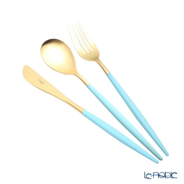 クチポール ミオ MIO ターコイズ／ゴールド テーブル3点セット マット仕上げ 【ブランドボックス付】