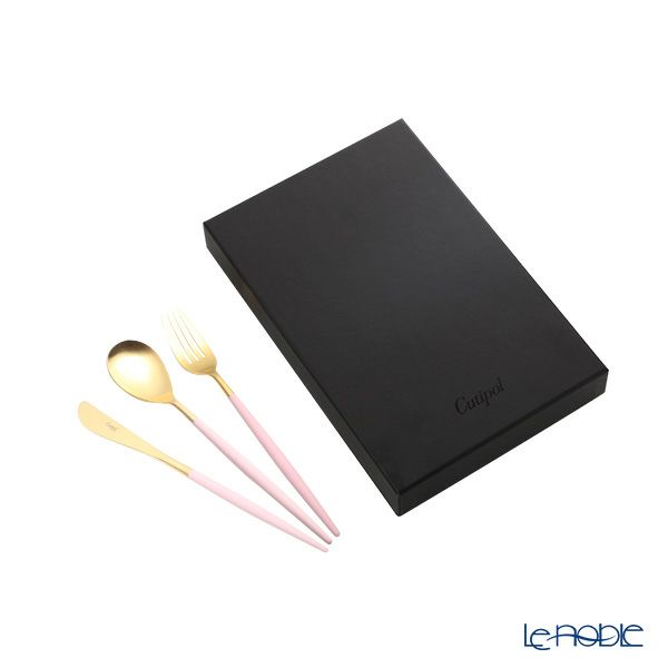 クチポール ミオ MIO ピンク／ゴールド テーブル3点セット マット仕上げ 【ブランドボックス付】