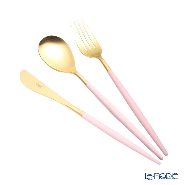 クチポール ミオ MIO ピンク／ゴールド テーブル3点セット マット仕上げ 【ブランドボックス付】