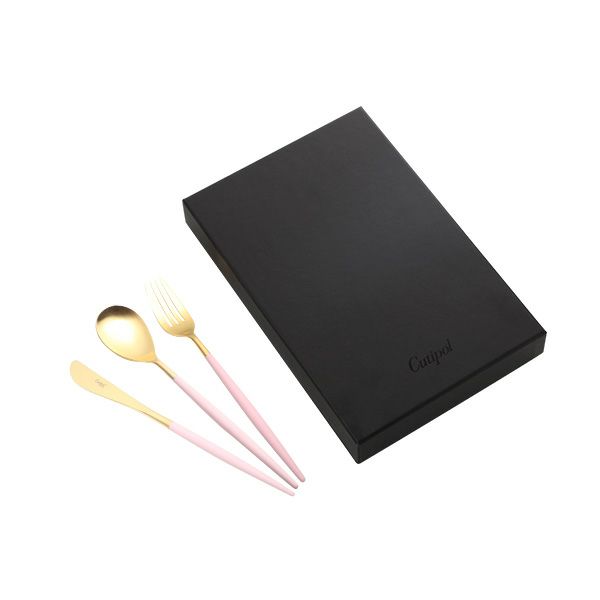 クチポール ミオ MIO ピンク／ゴールド テーブル3点セット マット仕上げ 【ブランドボックス付】