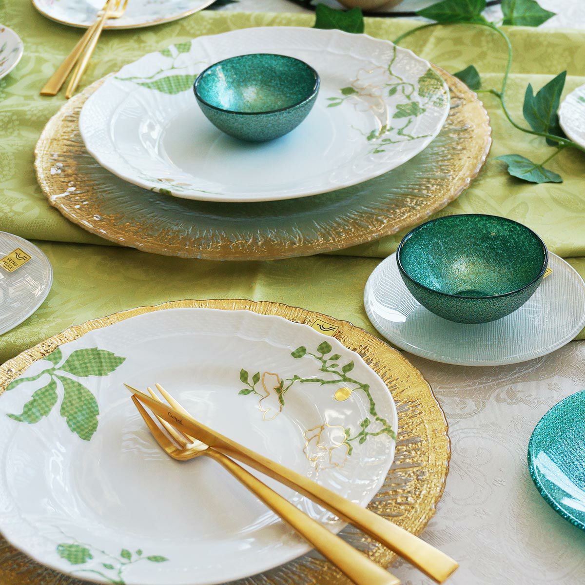 クチポール デュナ DUNA マットゴールド テーブル3点セット マット仕上げ 【ブランドボックス付】