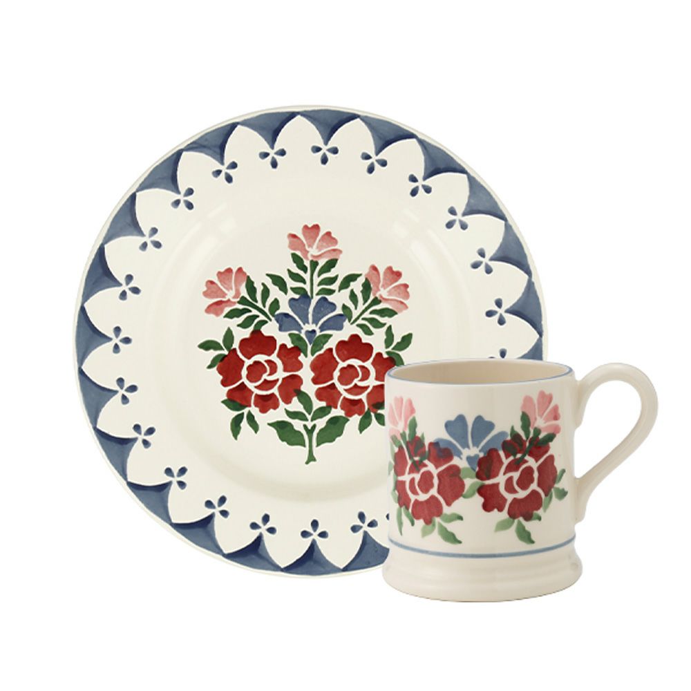 エマ・ブリッジウォーター アンティークローズ マグカップ＆ プレート 21cm セット 25SS