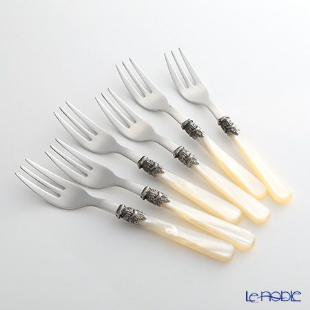 エメ ナポレオン ケーキフォーク アイボリー 6本セット