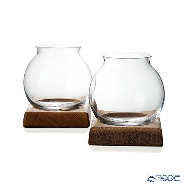 GLASSBACCA（グラスバッカ） 酒器 天頂（てんちょう） by Philippe Jamesse フィリップ・ジャムス ガラス製 木製台座付 200ml ペア