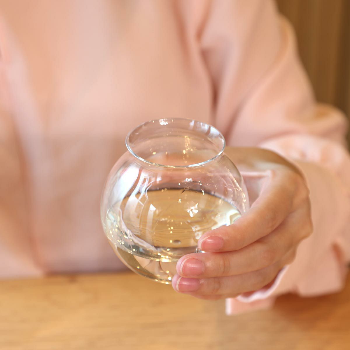 GLASSBACCA（グラスバッカ） 酒器 天頂（てんちょう） by Philippe Jamesse フィリップ・ジャムス ガラス製 ＆ 磁器製 木製台座付 200ml ペア