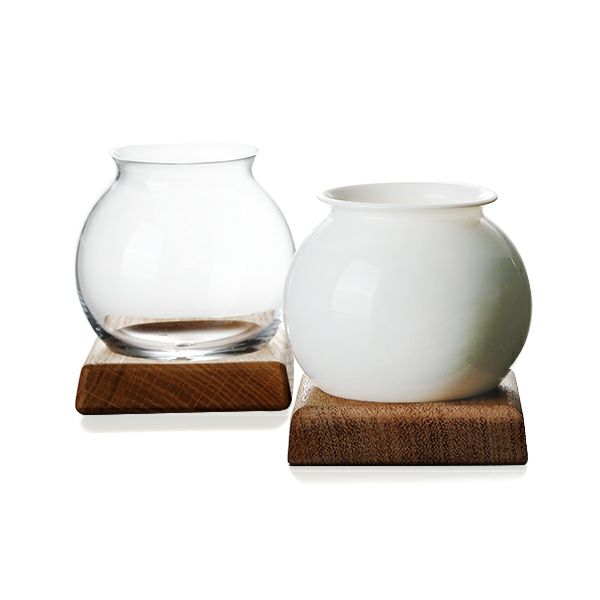 GLASSBACCA（グラスバッカ） 酒器 天頂（てんちょう） by Philippe Jamesse フィリップ・ジャムス ガラス製 ＆ 磁器製 木製台座付 200ml ペア